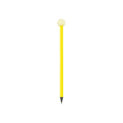 Олівець чорнографітний HB із акриловою сяючою прикрасою, жовтий корпус - MX14918