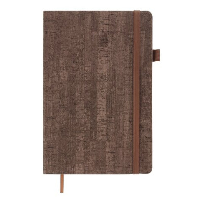 Блокнот діловий WOOD А5, 96л, клітинка, обкладинка штучна шкіра, бежевий - BM.295114-28 Buromax