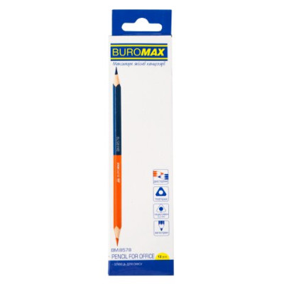 Олівець графітний ВМ 8578 RED&BLUE 12/144шт/уп - 24631 Buromax