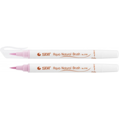 Маркер-пензлик акварельний STA 3700 AQUA NATURAL BRUSH 3700, світло рожевий - STA3700-12 STA
