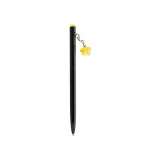 Ручка металева з жовтим брелоком-кристалом 