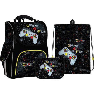 Набір рюкзак+пенал+сумка для про. Kite 501S Game 4 Life - SET_K22-501S-8 (LED) Kite