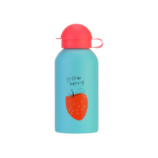 Дитяча пляшка для води, CoolForSchool, Strawberry, 500 мл., блакитна