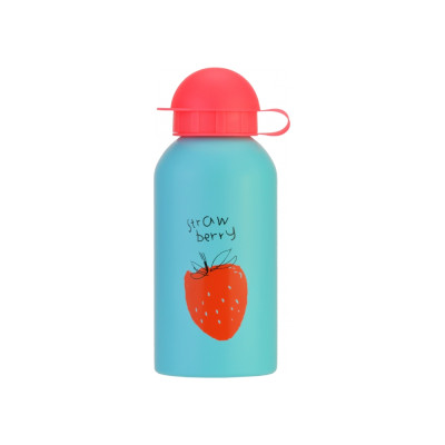 Детская бутылка для воды, CoolForSchool, Strawberry, 500 мл., голубая - CF61303 COOLFORSCHOOL