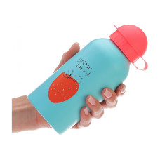 Детская бутылка для воды, CoolForSchool, Strawberry, 500 мл., голубая