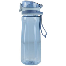 Бутылочка для воды с трубочкой, 600 мл, голубая