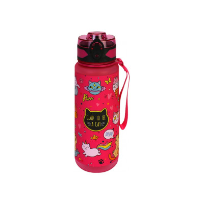 Пляшка для води Kitty, 500 мл, рожева - CF61309 COOLFORSCHOOL