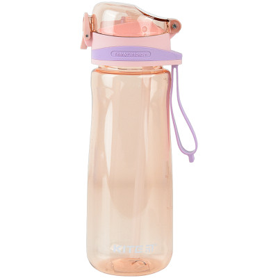 Бутылочка для воды с трубочкой, 600 мл, розовая - K22-419-01 Kite