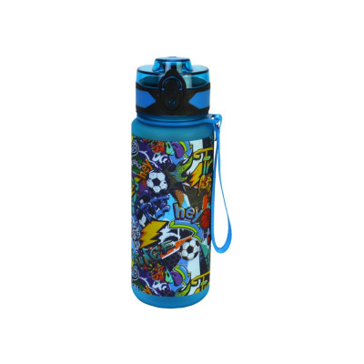 Пляшка для води Graffiti, 500 мл, блакитна - CF61305 COOLFORSCHOOL