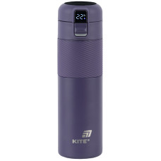 Термос с термодатчиком 450 мл, фиолетовый