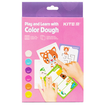 Набір ліпи та розвивайся: тісто 6 кольорів * 20г + 5 карток - K21-326-01 Kite