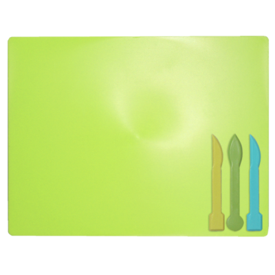 Доска для пластилина + 3 стека для лепки, салатовая - ZB.6910-15 ZiBi