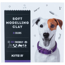 Пластилін восковий, 8 кольорів, 160 г. Kite Dogs