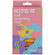 Пластилін восковий, 12 кольорів, 200 г. Kite Fantasy Pastel