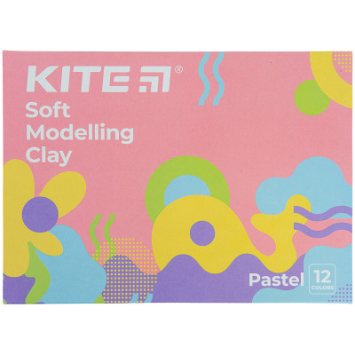Пластилин восковой, 12 цветов, 240 г,  Fantasy Pastel - K22-1086-2P Kite