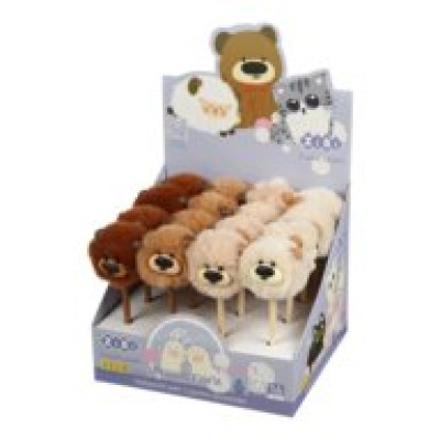 Ручка кулькова, Fluffy Big Bear, 0,7 мм, синя