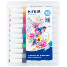 Маркеры акриловые Jumbo, 12шт Kite Creative