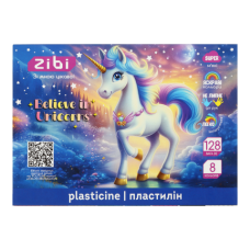 Пластилін UNICORN 8 кольорів, 128г, KIDS Line