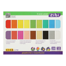 Пластилін 18 кольорів, 288г, KIDS Line