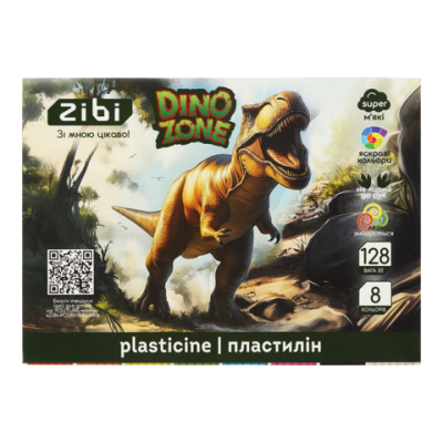 Пластилін DINO 8 кольорів, 128г, KIDS Line