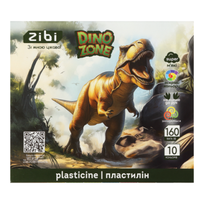 Пластилін DINO 10 кольорів, 160г, KIDS Line