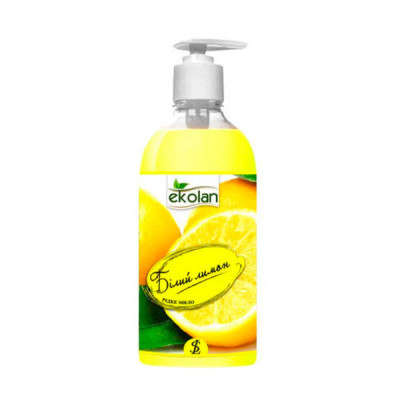 Мило рідке Ekolan Білий лимон із дозатором 500г * - 634865 BUROCLEAN