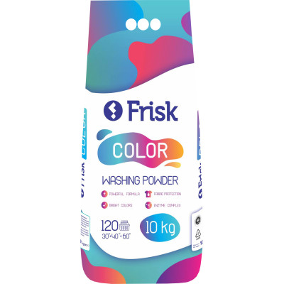 Порошок для прання кольорових промов, 10кг, ТМ "Frisk" - 4820197121113 FRISK