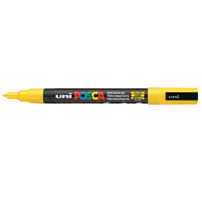 Маркер uni POSCA 0.9-1.3мм, жовтий - PC-3M.Yellow UNI