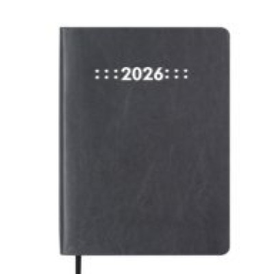 Щоденник дат. 2026 MEMORY, A5, сірий, штучна шкіра BM.21151-09