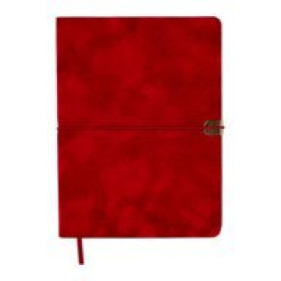 Щоденник недат. VELOUR, A5, червоний, штуч.шкіра, 336 стор BM.20770-05