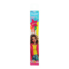 Набір олівців графітових SUPER GIRL HB, з гумкою, 4шт./коробка, KIDS Line