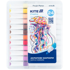 Маркеры акриловые Jumbo, 24шт Kite Creative
