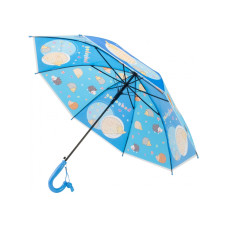 Зонт-трость детский трость полуавтомат Economix HEDGEHOG, голубой