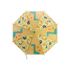 Зонт-трость детский трость полуавтомат Economix DINO, желтый