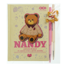 Набір 4 - BEAR TOY блокнот А6, 64 л., клітинка + 2 кулькові ручки автоматичні, KIDS Line