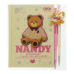 Набір 4 - BEAR TOY блокнот А6, 64 л., клітинка + 2 кулькові ручки автоматичні, KIDS Line