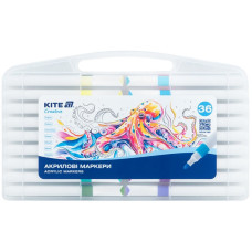 Маркеры акриловые Jumbo, 36шт Kite Creative