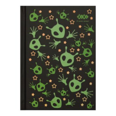 Блокнот UFO, А-6, 64л., кл., тв. обкл., мат. лам.+лак, чорний, KIDS Line - ZB.12720-01 ZiBi