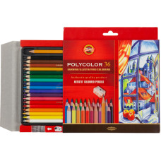 Художні кольорові олівці POLYCOLOR, 36 кол., карт. уп