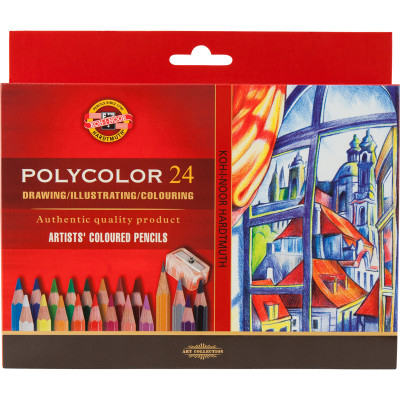 Художні кольорові олівці POLYCOLOR, 24 кол. карт.уп. - 3834 Koh-i-Noor