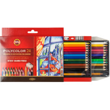 Художні кольорові олівці POLYCOLOR, 24 кол. карт.уп.