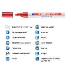 Маркер Paint e-750 2-4 мм круглий срібний