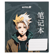 Тетрадь 18 л., кл., гибр. лак + УФ лак, Kite Anime