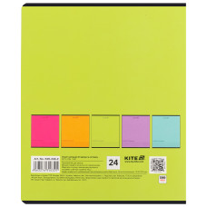 Тетрадь 24 л., кл., софт тач + УФ лак, Kite One color
