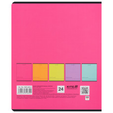 Тетрадь 24 л., кл., софт тач + УФ лак, Kite One color