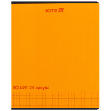 Тетрадь 24 л., кл., софт тач + УФ лак, Kite One color