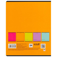 Тетрадь 24 л., кл., софт тач + УФ лак, Kite One color