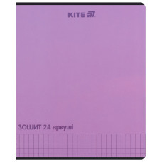 Тетрадь 24 л., кл., софт тач + УФ лак, Kite One color