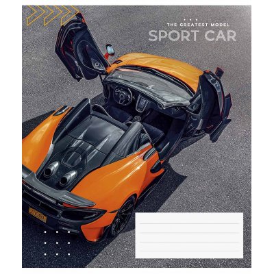 Тетрадь 18 л # в клетку Школярик 2924 К Sport car * 619986