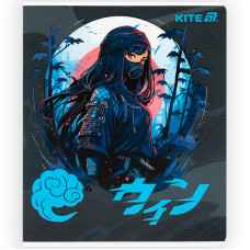 Тетрадь 48 л., кл., софт тач + УФ лак, Kite Anime